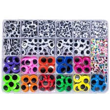 1700pcs Googly Wiggle Eyes Self Adhesive, for Craft Sticker Eyes Multi Colors...