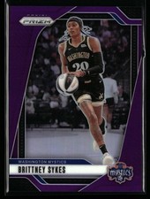Brittney Sykes 2024 Panini Prizm WNBA #80 Purple Prizms #/149 Washington Mystics