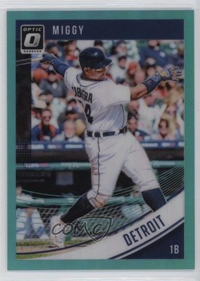 2018 Panini Donruss Optic Variation Aqua Prizm /299 Miguel Cabrera (Miggy) 1e0