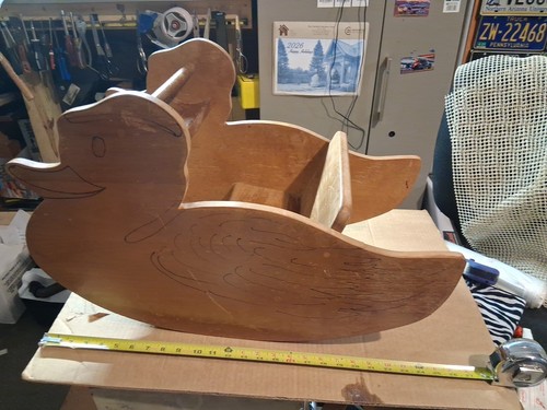 Antique Child's Rocking Duck Handmade Free Shipping See Pics