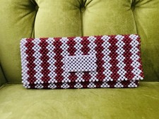 Vintage Handmade Beaded Purse Bag Boho Hippie Clutch -never been used 12 x 5.5