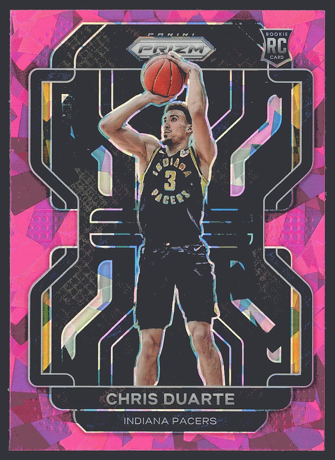 2021-22 Panini Prizm #315 Chris Duarte Pink Ice RC