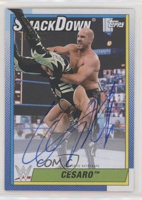 2021 Topps Heritage WWE 134/199 Cesaro #A-CS Auto 9e1