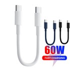 0.3M Short Type C Cable For Samsung iPhone 15 16 PD 60W USB C To USB C Data Wire