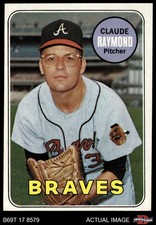 1969 Topps #446 Claude Raymond Braves 4 - VG/EX