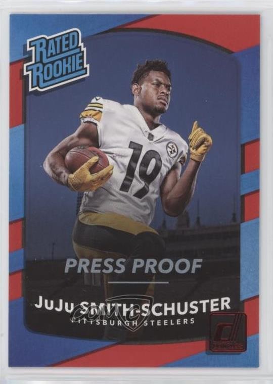 2017 Panini Donruss Rated Rookie Press Proof Red JuJu Smith-Schuster #326 7xr