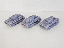 German Panzer II tanks x3, 15mm 1/100 scale 3D printed resin