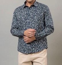 Express Extra Slim Stain Shield Performance Dress Shirt Blue
