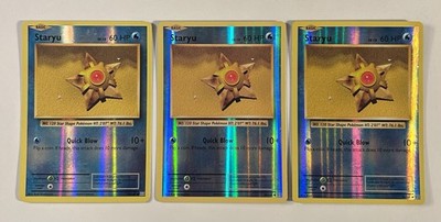 3x Staryu 30/108 Reverse Holo Pokémon 2016 XY Evolutions - LP