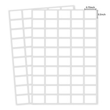 Blank Labels 1000PCS, 1/2x3/4 Inch, Removable No Residue, Ink Safe, White