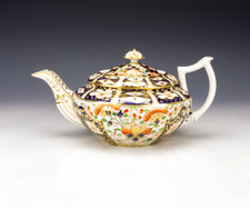 Antique Royal Crown Derby Porcelain - Imari Pattern Teapot