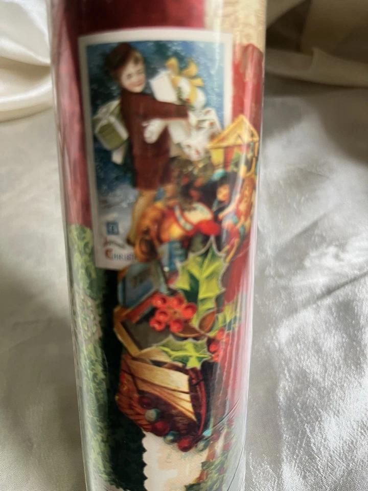 Punch Studio Metallic Continuous Roll Wrap 30"X120 "Christmas -Victoriana - Image 2 of 4