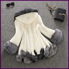 Hooded Loose Faux Fur Jacket Women Thick Autumn Winter Korean Maxi Coat Long