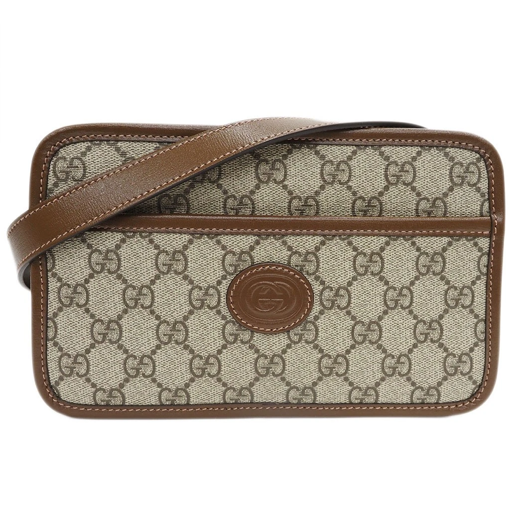 GUCCI Mini sac avec épaule G GG Supreme imbriquée 658572 998185