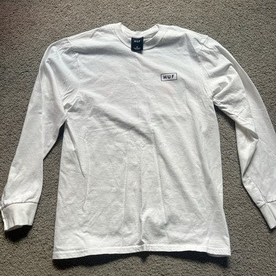 CLEAN! HUF worldwide white longsleeve rose graphic mens size medium