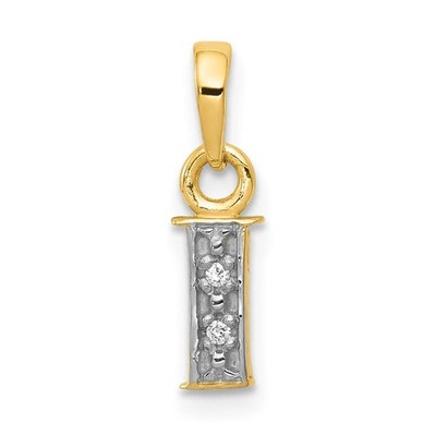 The Chloe Mini Diamant Akzent Initiale I Anhänger in 14k Gelbgold