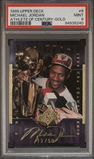 Michael Jordan 1999 Upper Deck Athlete Of The Century Gold /10 PSA 9 POP 2!🐐