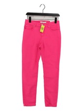 Oui Women's Jeans UK 8 Pink Cotton with Polyester, Elastane Jegging