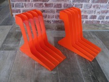 Schallplatten LP Ständer Winkelständer - Vintage "Space Age" 2 Stück orange