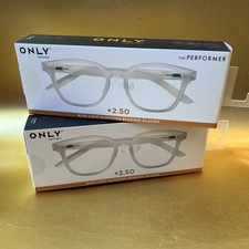NEW ONLY Eyewear Performer 2.50:Blue Light Blocking Lens Reading Glasses 2 
