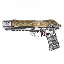 11.5” Cyberpunk 2077 "La Chingona Dorada" Pistol Replica Cosplay Costume Game