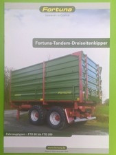 FORTUNA Tandem Dreiseitenkipper Muldenkipper Prospekt 95/2014 Traktor Schlepper