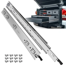 1 Pair Heavy Duty Drawer Slides with Lock 12 Inch 150 lb Load Capacity Side M...