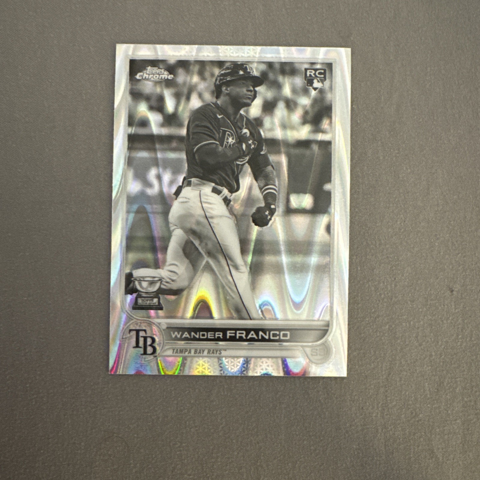 2022 Topps Chrome Sonic - Black & White RayWave Refractor #35 Wander Franco (RC)