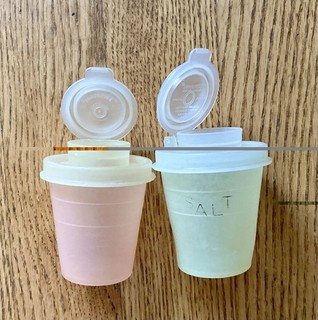 Vintage atomic Tupperware Mini Salt & Pepper Shakers Set of 2
