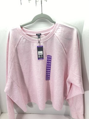 Express Long Sleeve Top Shirt Women Size 2XL XXL Pinl Crew Neck Pullover NWT