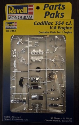 REVELL-MONOGRAM Parts Paks Cadilac 354 c.i. V-8 Engine Chrome Accessories 1998