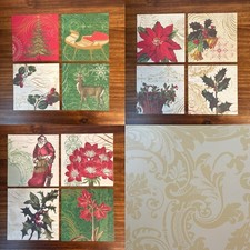 ANNA GRIFFIN Christmas 6 x 6" Card Layers - 48 Cardstock Squares, 12 Designs