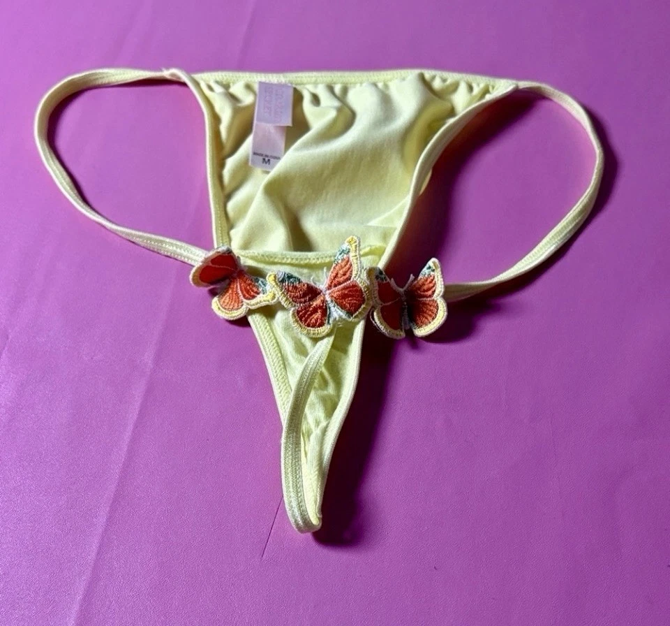 1X NUEVO Victoria's Secret M De Colección Azul Lazo Sedoso Chica Tanga Tanga Panty MEDIANO Foto 2 de 4