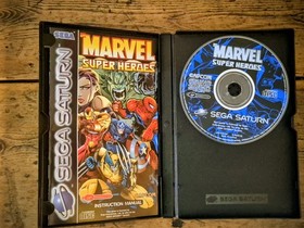 Sega Saturn Game Marvel Super Heroes Boxed with Manual rare OOP Wolverine x men