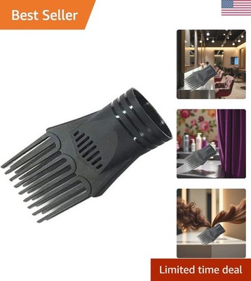 Black Universal Hair Styling Nozzle - Fashionable Blow Comb Attachment for St...