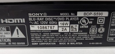 Sony BDP-S590 3D Blu-Ray Player for sale online | eBay