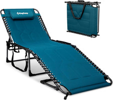 Oversized Tanning Chair, Extra-Wide Padded Folding Chase Lounge Chairs Portable