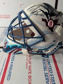 Patrick Roy signed mini helmet