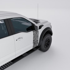 Topographic Contour Side Decal Compatible with Ford F-150 Raptor 2021+ - 2pc