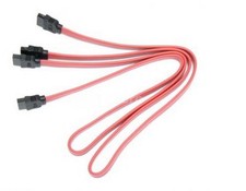 ASUS Pack Of 2x 20" Red SATA II Straight to Straight Cables  874 
