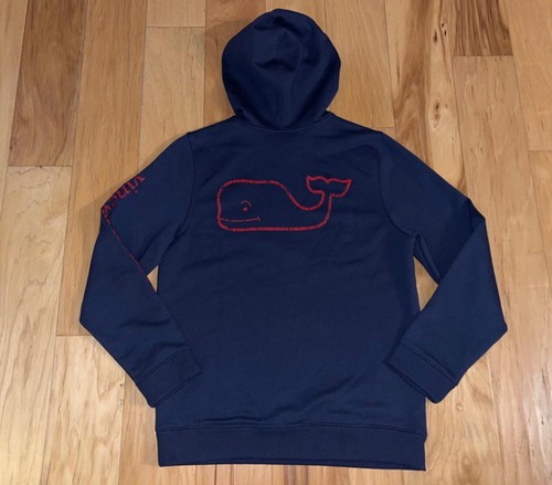 NWOT VINEYARD VINES BOYS NAVY BLUE HOODED SWEATSHIRT SIZE 12-14 LD7 - Picture 4 of 5