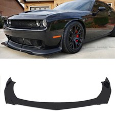 For Dodge Challenger Srt Sxt Front Bumper Lip Spoiler Splitter Glossy Black