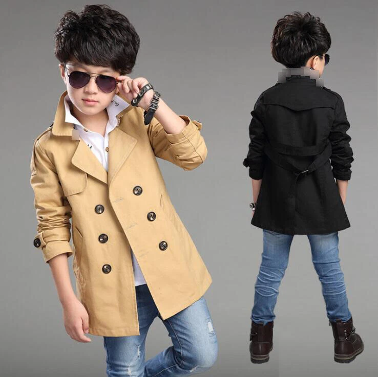 Boys double top breasted coat