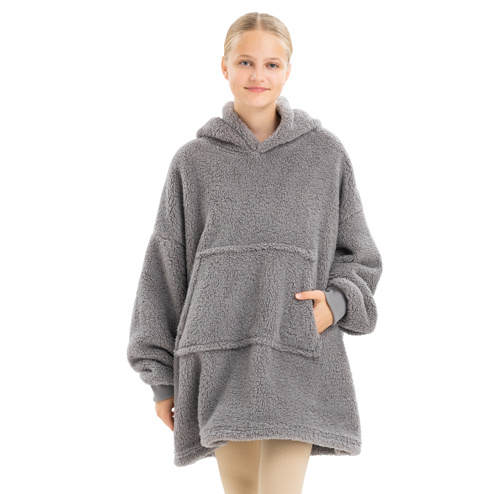 Флисовая толстовка с капюшоном Kinder пуловер с капюшоном для мальчиков и девочек 5490₽