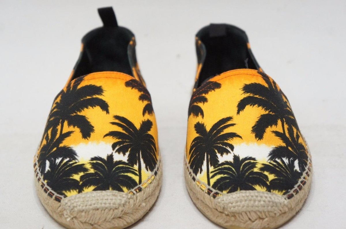 Saint Laurent Palm Tree Espadrilles Size EU 40 SAINT LAURENT Embroidered canvas espadrilles | NET-A-PORTER main image 2