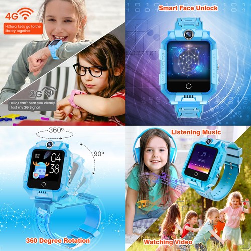 4G Dziecięcy Smartwatch Zegarek telefoniczny z GPS Wideorozmowa SOS Alert dla chłopców Dziewcząt - Zdjęcie 48 z 65