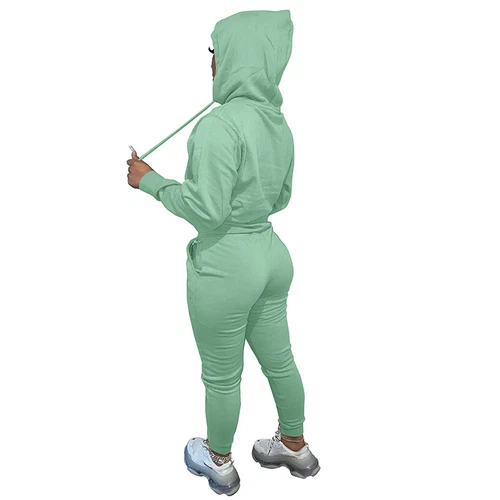 Ladies Jogger Set Long Sleeve Two Piece Outfit Women Loose Fit Jogging - Picture 128 of 141