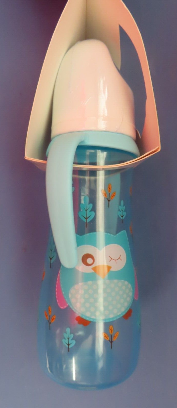 Cribmates Feeding Bottle with handles Blue Owl theme  8 oz. #CM9406   NEW