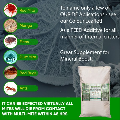 Diatomaceous Earth DE FEED Grade Parasite Powder Red Mite - MULTI MITE 1kg-25kg - Picture 52 of 66