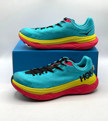 HOKA Men's Tecton X Running Shoes Scuba Blue Diva Pink 1123161 US 8.5 D EU 42